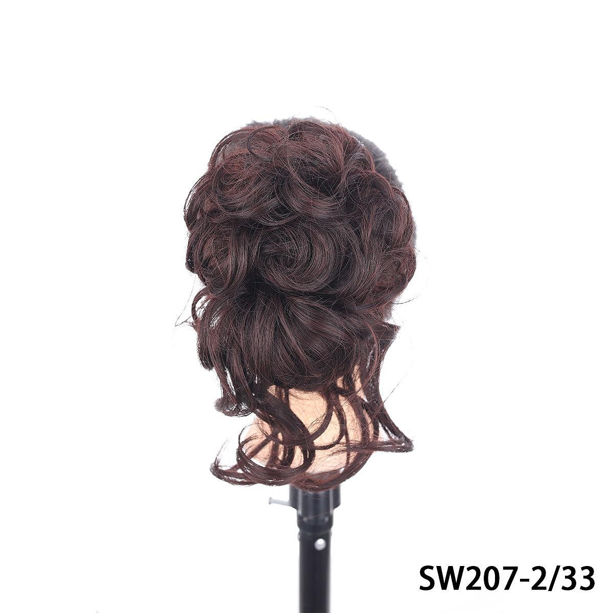 commercio estero fibra chimica sintetica lazy catch clip capelli anello bocciolo di fiore testa a sfera ragazza naturale soffice barba lunga moda parrucca del 2025 a $11.49 –P6