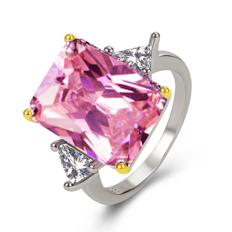 Ring Wedding Geometrical White Yellow Rosy Pink Copper Rhinestone Stylish Simple Luxury 1pc / Women's / One Earring 2025 - $8.99 –P5