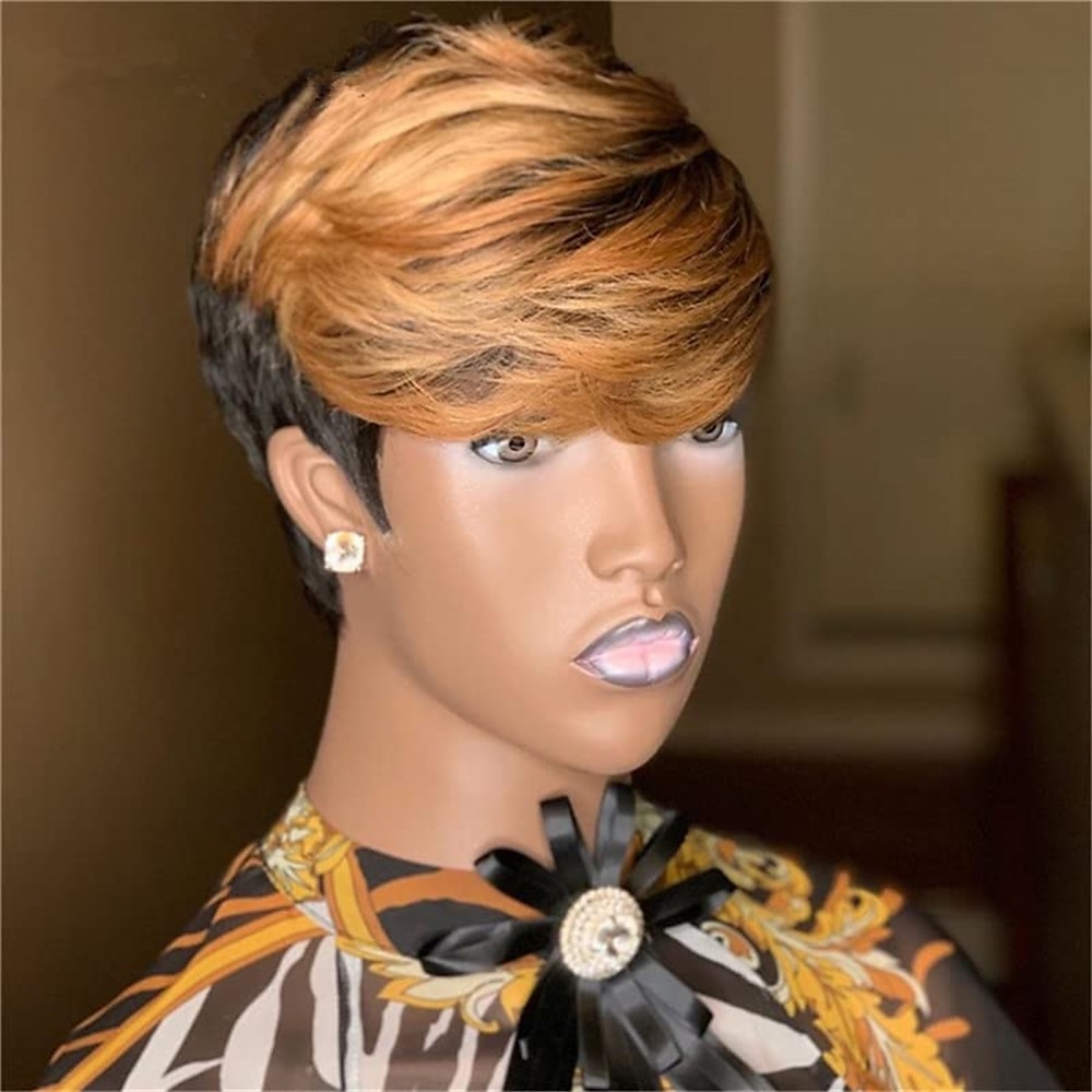 parrucca di capelli corti parrucche per le donne nere short pixie cut parrucche per le donne nere breve rettilineo parrucche nere delle signore parrucche sintetiche corte per le donne nere donne del 2025 a $24.99 –P8