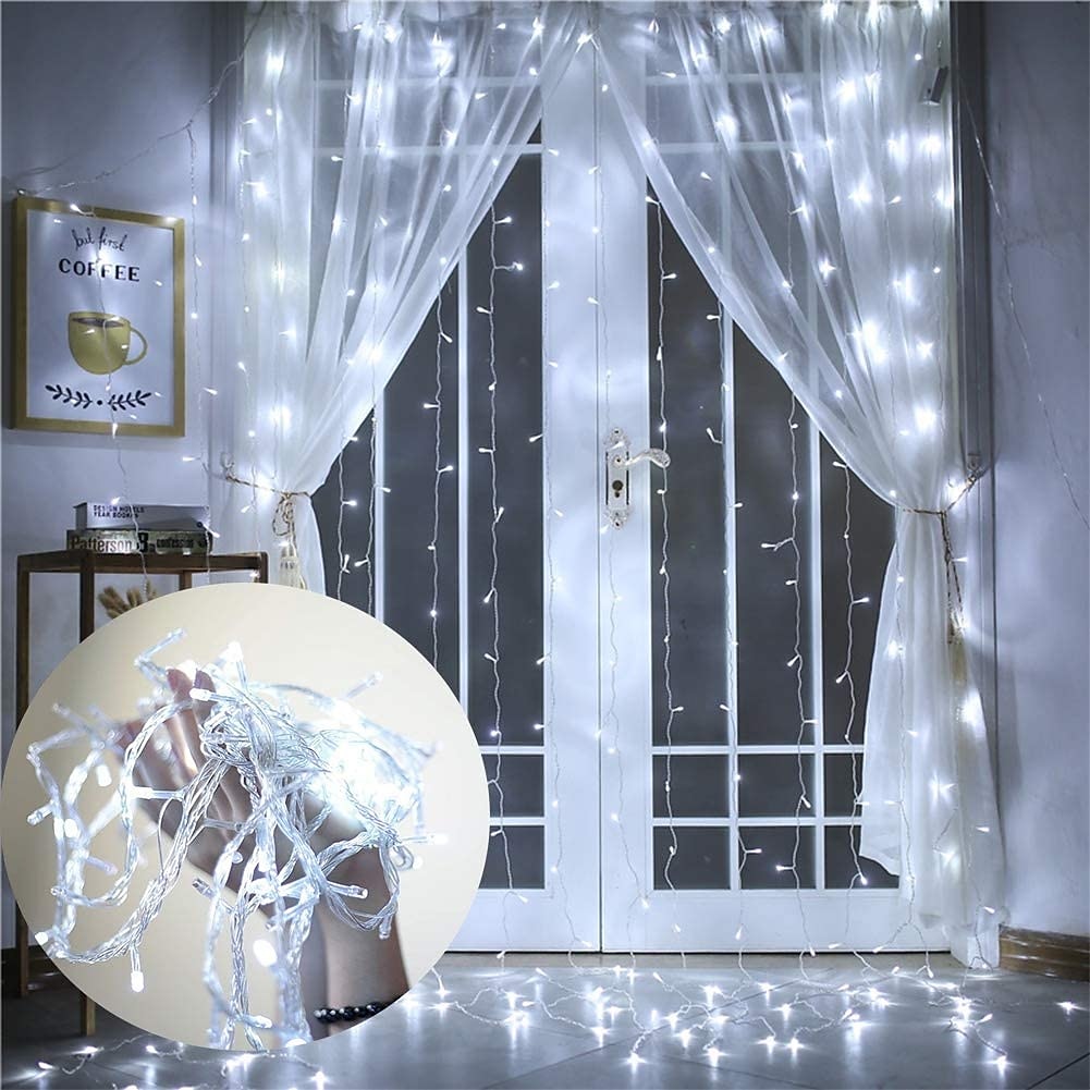 2025年 屋外クリスマスウィンドウライト 3x3m-300led プラグイン 8 モードカーテンライト 9 色リモートコントロールウィンドウ壁掛けライト クリスマスの装飾のための暖かい白 rgb 寝室の結婚式のパーティーガーデン屋内 コレクション – $38.99 –P18