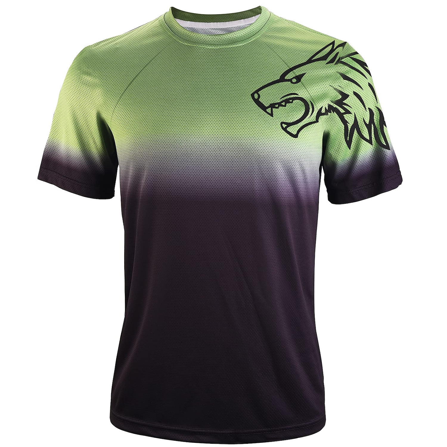 Per uomo Manica corta Maglia in discesa Gradiente Lupo Bicicletta Superiore Ciclismo da montagna Cicismo su strada Verde foresta Nero Verde Elastene Poliestere Traspirante Asciugatura rapida del 2025 a $27.99 –P6