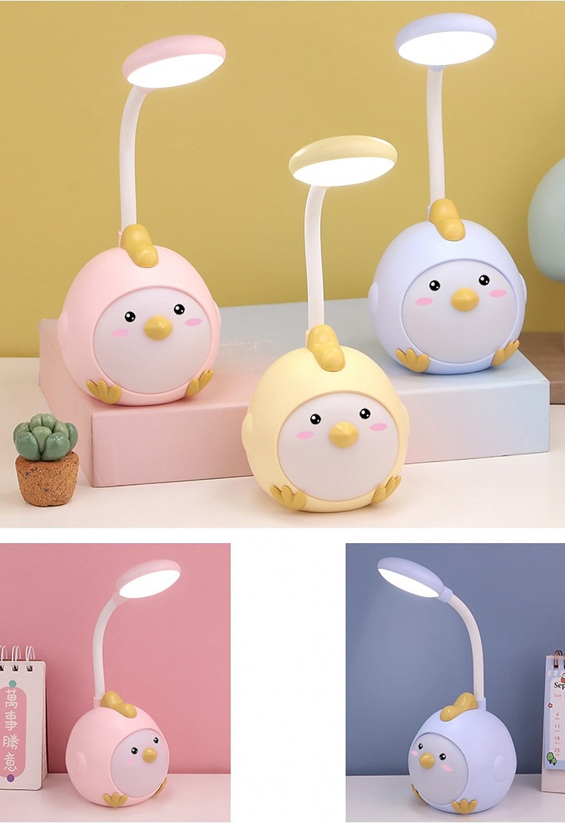 söpö led-pöytälamppu minimuoti sarjakuva poikasen silmiensuojaus oppiminen söpö tyttö sydän opiskelija asuntola makuuhuone usb ladattava lukupöytälamppu yövalo lasten lahja 2025 - $32.99 –P14