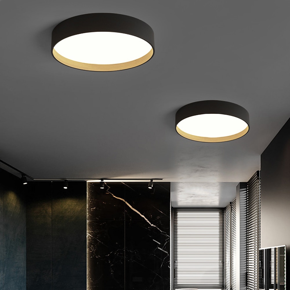 eingebettete Deckenleuchte 15,6/19,5 Zoll LED-Deckenleuchte mattschwarz interne goldfarbene Holzmaserung Innenbeleuchtung Deckenleuchte geeignet für Schlafzimmer und Korridor AC220V 2025 - $181.99 –P2