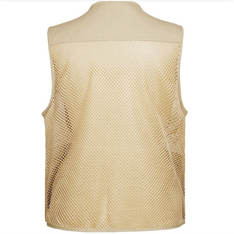 Herre سترة Gilet Fiskevest Vest til turbruk Ermeløs vest Gilet jakke utendørs Ferie Gatemote Elegant og moderne Sommer Vår Lomme Fort Tørring Polyester Pustende Fargeblokk Glidelås V-hals Normal 2025 - $29.99 –P2