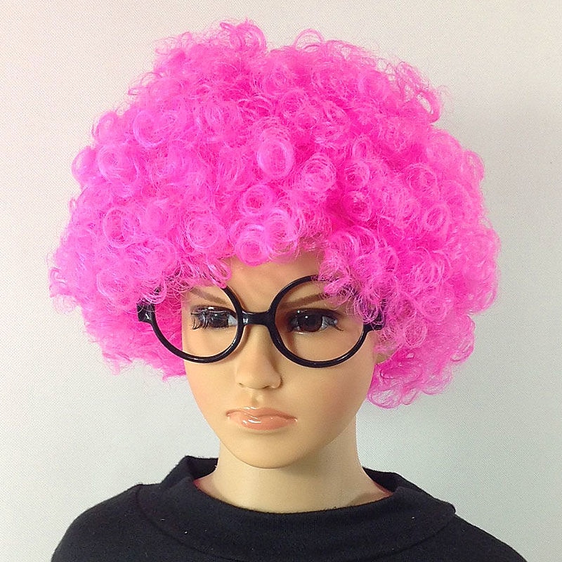 Fans Parykk Farge Cosplay Parykk Burlesque Klovn Det Yaki Afro Krøllete Bob Parykk Medium Lengde Beige Syntetisk Hår Barns Cosplay Kreativ Morsom Rød Karneval Festival Halloween Parykker 2025 - $12.49 –P13