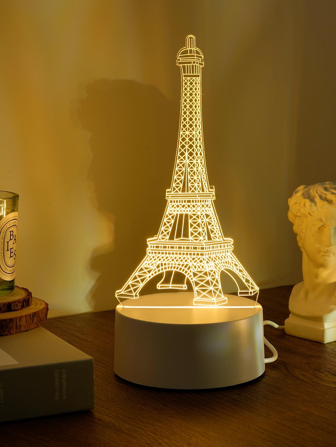 Eiffel Tower 3D LED Optical Illusion Acrylic Night Light with USB Powered Bedroom Decoration Table Lamp Birthday Fashion Style Gift for Child Baby Kids 2025 - $8.49 –P4