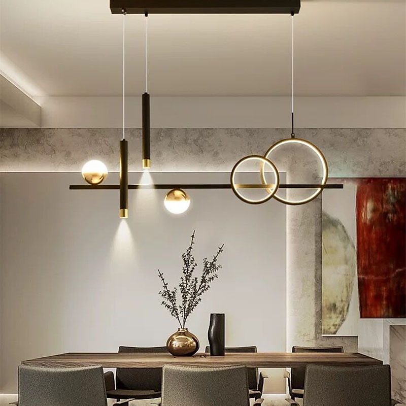 lampada da tavolo da pranzo a sospensione a led con telecomando Lampadario da ufficio regolabile in altezza da 100 cm per cucina camera da letto soggiorno lampada a sospensione 110v-220v del 2025 a $627.03 –P7