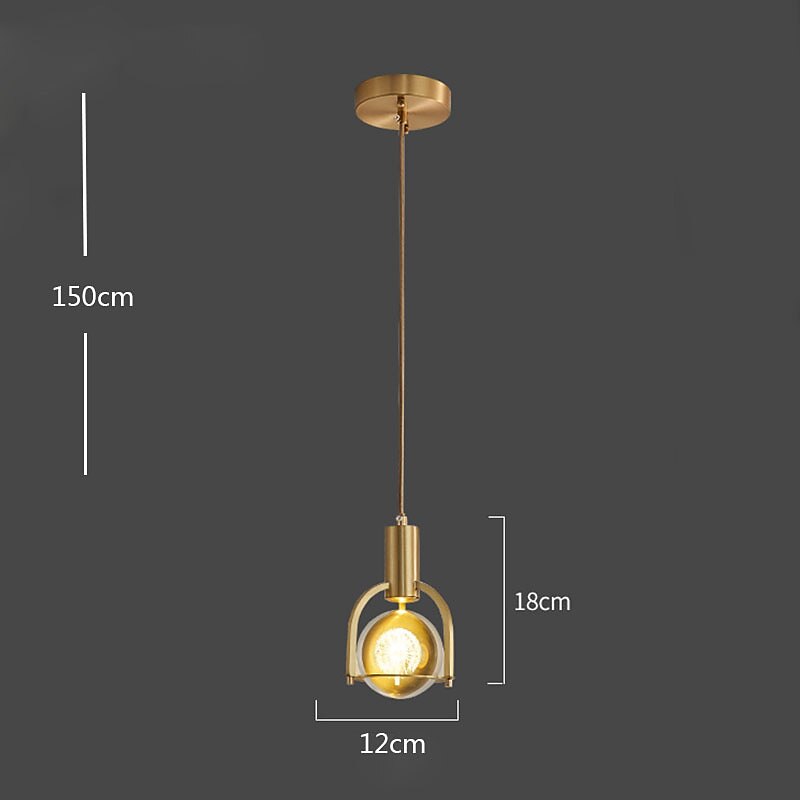 12cm pendel lanterne design pendel lys kobber messing moderne 220-240v 2026 - $449.99 –P4