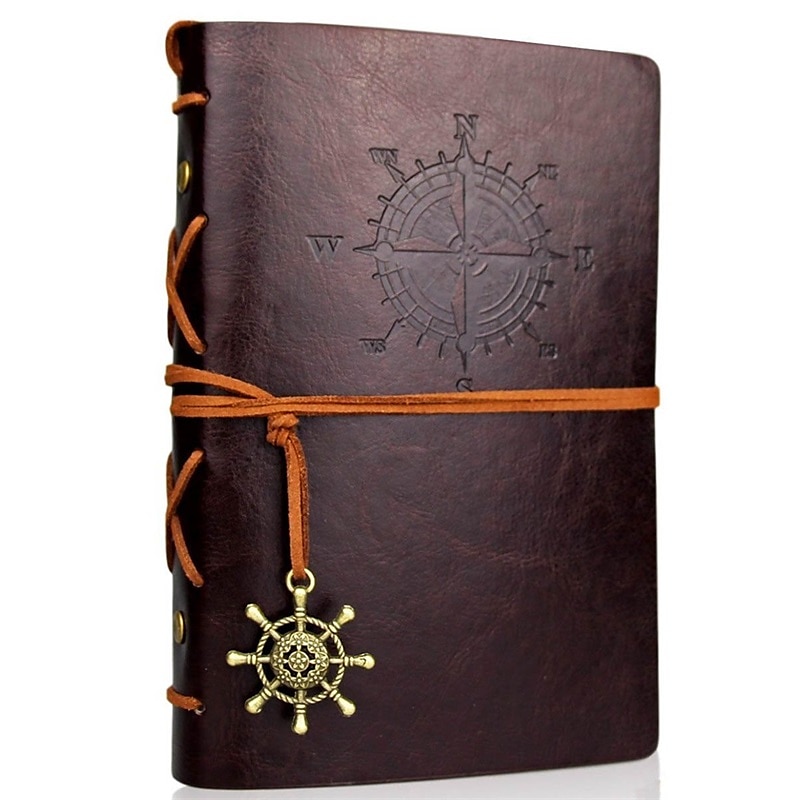 Travel Journal Notebooks Vintage PU Leather Note Book Quality Paper No Lines Thick and Smooth to Write in A6 Refillable Notebook 7 by 5 Inches 80 Sheets, Back to School Gift 2025 - $8.99 –P11