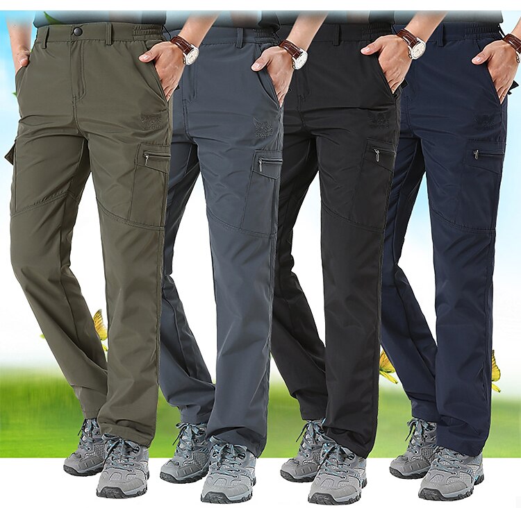 Homens Calças de Trilha Calças forradas de lã Casaco de inverno Calças Softshell Militar Inverno Outono Ao ar livre Térmico / Quente A Prova de Vento Bolso multi Redutor de Suor Calças Cintura de 2026 por $52.99 –P1