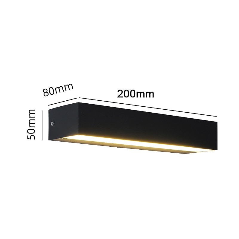 venkovní vnitřní led nástěnná světla ložnice hliníkové nástěnné svítidlo nástěnné svítidlo s jedním písmem ip65 85-265v 12/18/24 w 2025 - $109.99 –P1