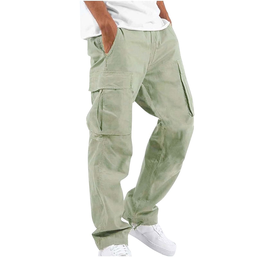 Per uomo Pantaloni cargo Coulisse sulle gambe Tinta unica Ripstop Traspirante Fine settimana Abbigliamento di strada Classico Informale Nero Giallo del 2025 a $22.99 –P10