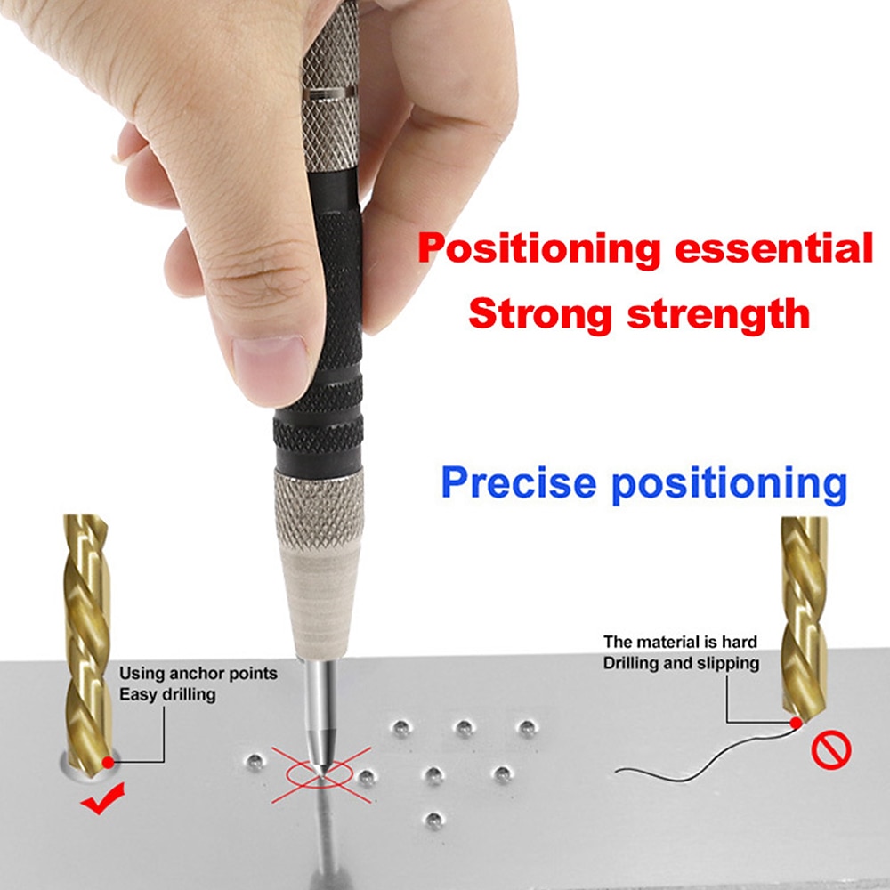 Automatic Center Punch for Metal, Spring Loaded Centre Punch, Brass Spring Loaded Nail Punch with Hss Tip and Adjustable Tension 2025 - $6.99 –P5