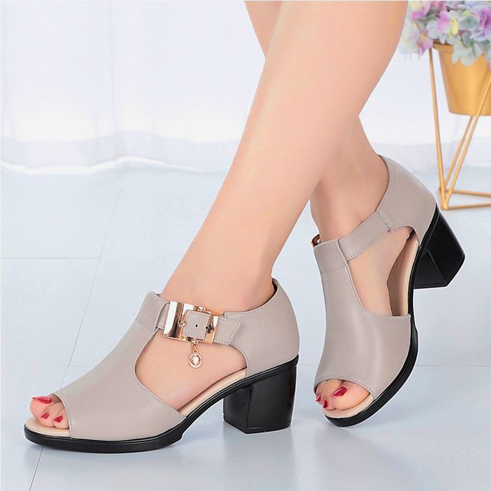 Elegant Leather High Heel Sandals For Women Narrow Strap, Open Toe, Office  Ready Summer Footwear In Black From Sts_016, $18.49 | DHgate.Com