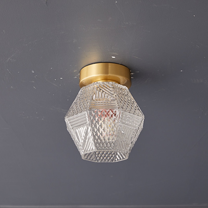 Mini lámpara de techo de montaje empotrado, cristal cerca de las luces del techo, luces de pasillo Lámparas de techo de montaje empotrado de cristal Candelabro de techo dorado (sin bombilla) 2025 - $162.99 –P5