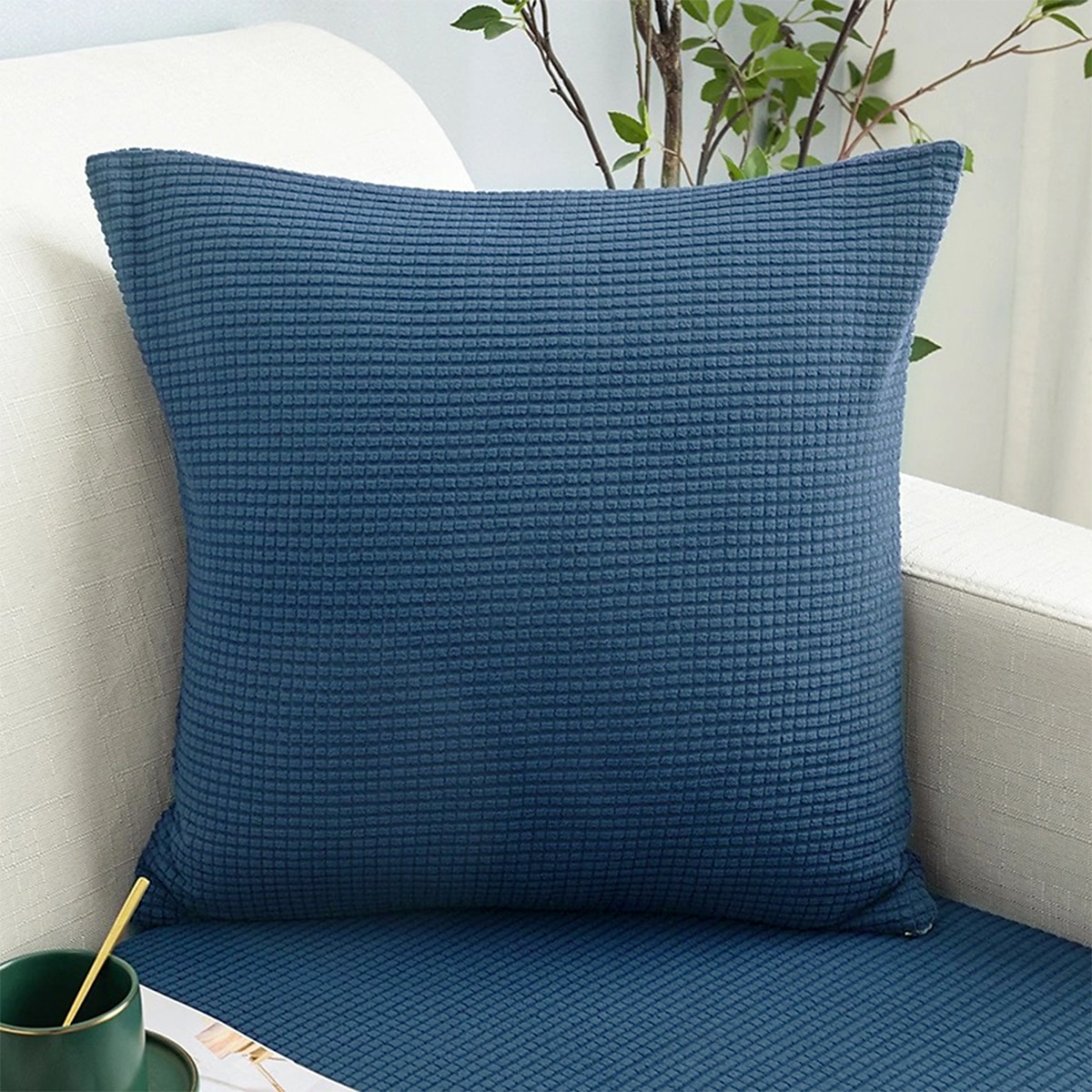 Decorative Toss Pillows Coolest Pillows Pack of 2 Check Corn Design Throw Pillow Covers Square 45*45cm for Bedroom Livingroom 2025 - $13.99 –P4