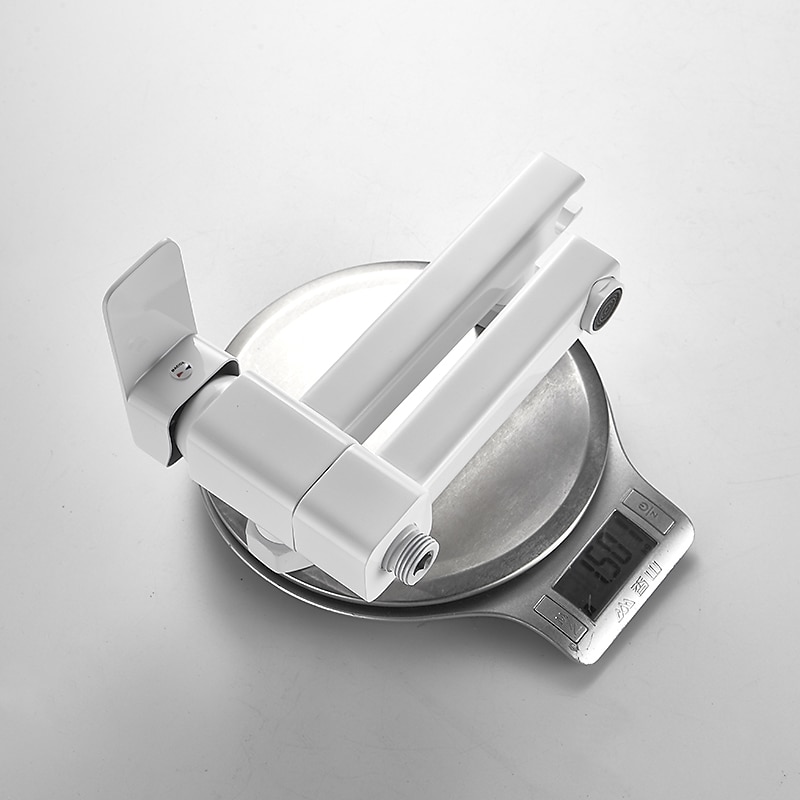 Rubinetto Vasca Doppia Bocca A Parete Bianco, Miscelatore Riempimento Vasca Rubinetto In Ottone Con Doccetta A Mano, Valvola In Ceramica Comando Monocomando del 2025 a $161.99 –P2