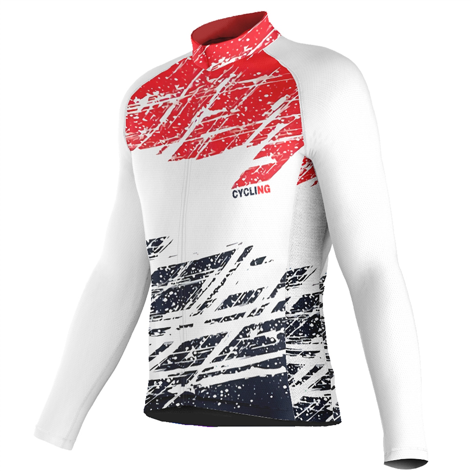 Men's Cycling Jersey Long Sleeve Bike Jersey Top with 3 Rear Pockets Mountain Bike MTB Road Bike Cycling Breathable Quick Dry Moisture Wicking Reflective Strips Wine Red Black White Polyester Spandex 2025 - $32.99 –P6
