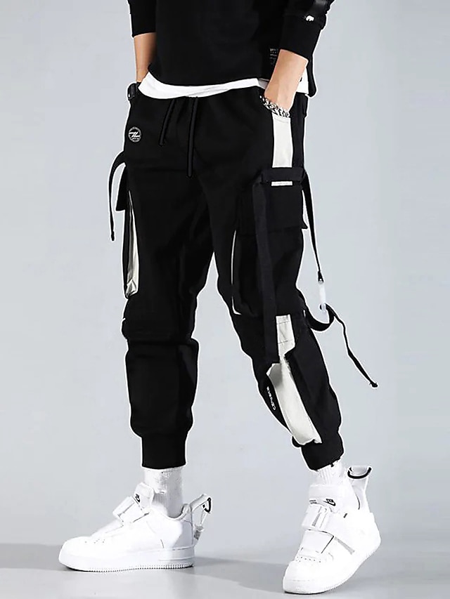 Joggers Men Black Pants Multi-pocket Ribbons Man Sweatpants Streetwear  Casual Mens Pants at Rs 5027.99, Men Jogger Pant