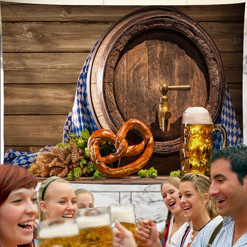 oktoberfest juhla iso seinä tapetti taide sisustus huopa verho riippuva koti makuuhuone olohuone sisustus polyesteri olut saksalainen baijerilainen 2025 - $12.99 –P5