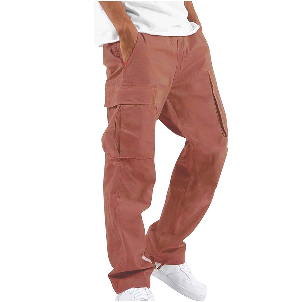Per uomo Pantaloni cargo Coulisse sulle gambe Tinta unica Ripstop Traspirante Fine settimana Abbigliamento di strada Classico Informale Nero Giallo del 2025 a $22.99 –P6