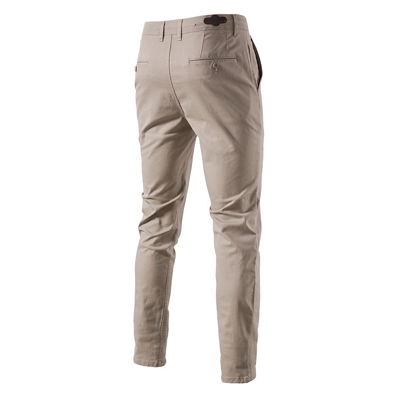 pantaloni cargo da uomo elastico in vita tasche multiple pantaloni a tutta lunghezza casual anelastico tinta unita sport all'aria aperta vita media verde militare nero kaki blu navy s m l xl xxl del 2025 a $6.59 –P9