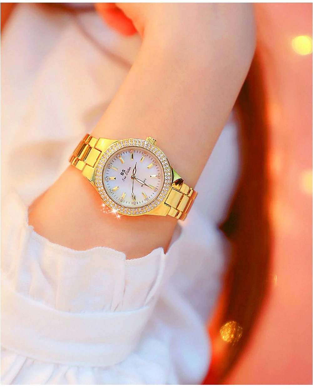 Quartz Ladies Wrist Watches Gift for women Dress Gold Crystal Diamond Watches Analog Quartz Luxury Stainless Steel Silver Clock 2026 - $33.39 –P11