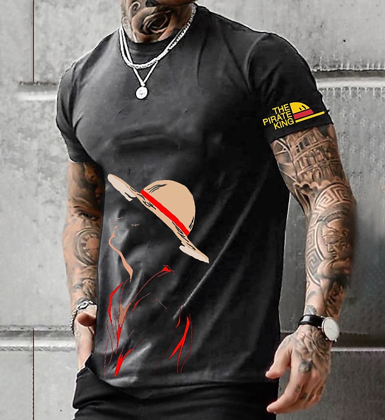 One Piece Aap D. Luffy T-Shirt Anime Cartoon Anime 3D Klassiek Street Style Voor Voor Stel Voor heren Dames Volwassenen 3D afdrukken 2025 - $20.99 –P3