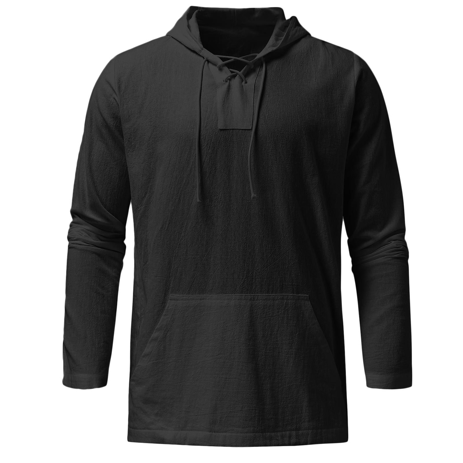 Herren Hemd Sommerhemd Strandhemd Feste Farbe Strasse Casual Schwarz Weiß Blau Khaki Langarm Mit Kapuze Sommer Bekleidung 2025 - $28.99 –P2