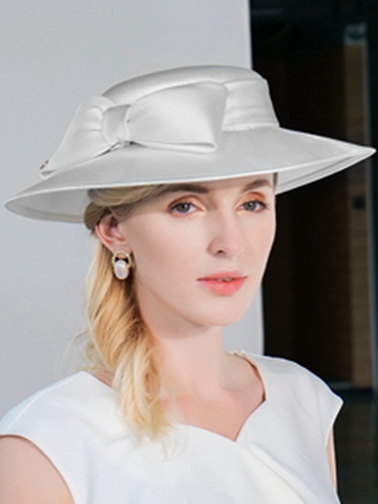 Chapeaux en lin élégant et doux avec nœud papillon 1PC mariage  fête  soirée  accessoire de Melbourne Cup pour impressionner lors du Derby 2025 de 2025 ? $65.99 -P1