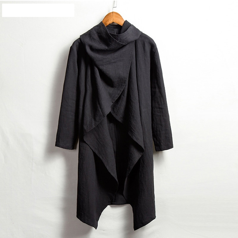 Herren Wintermantel übergangsjacke Trenchcoat Umhang / Capes Urlaub Geschäft Frühling Herbst Baumwollmischung Schnelltrocknend Leicht Oberbekleidung Bekleidung Streetwear Stilvoll ohne Druck Einfarbig 2025 - $30.99 –P7