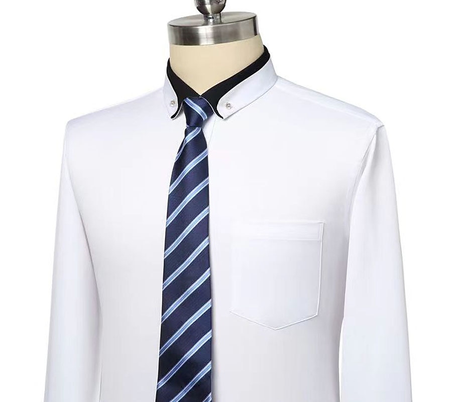 Men's Dress Shirt Wine Black White Long Sleeve Solid / Plain Color Turndown All Seasons Wedding Clothing Apparel 2023 - AED 115.99 –P9
