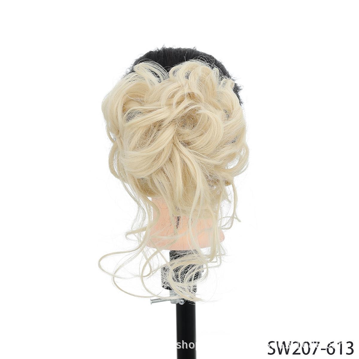commercio estero fibra chimica sintetica lazy catch clip capelli anello bocciolo di fiore testa a sfera ragazza naturale soffice barba lunga moda parrucca del 2025 a $11.49 –P7
