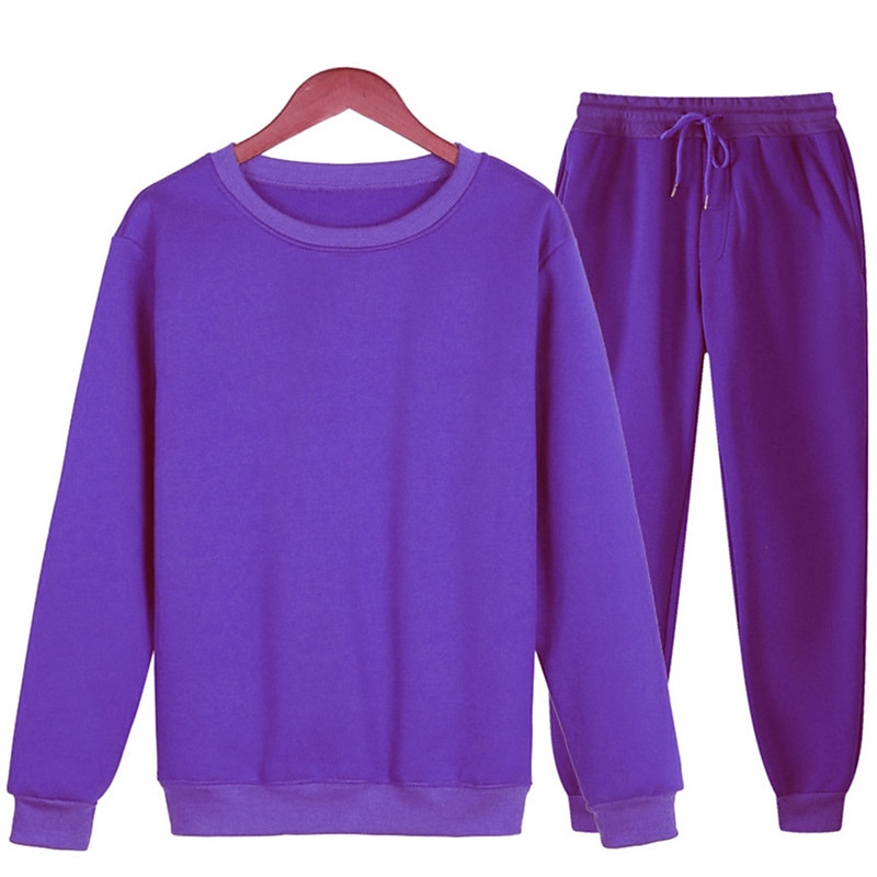Hombre Tracksuit Sudadera Caqui claro. Azul Piscina Morado Rosa Amarillo Cuello Barco Color sólido 2 Piezas Deporte Casual Ropa de calle Ropa de calle Ropa deportiva Casual Invierno Otoño Ropa 2025 - $27.99 –P17
