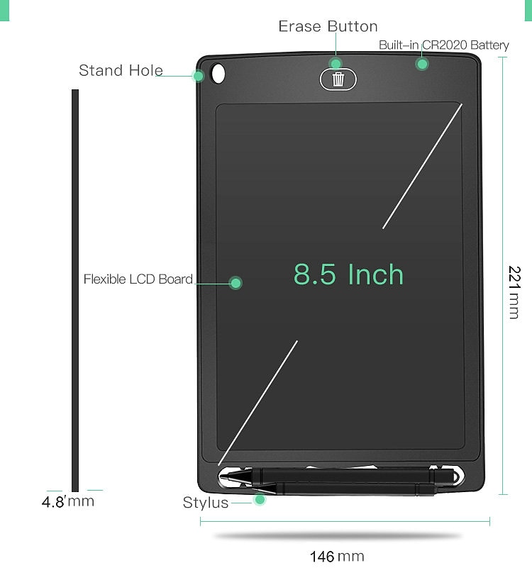 jucării pentru copii tablă de desen de 8,5 inchi ecran lcd tabletă de scris tablete de desen grafic digital tablete electronice de scris de mână 2025 - $17.49 –P14