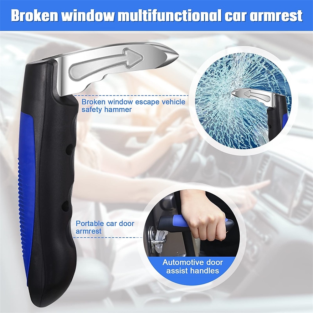 Vehicle Support Handles Automotive Door Assist Handles Elderly Car Assist Handles with Window Breaker for Elderly and Handicapped Compatible for Most Cars Black 2025 - $15.99 –P5