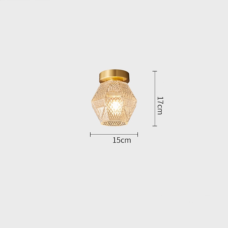 Mini lámpara de techo de montaje empotrado, cristal cerca de las luces del techo, luces de pasillo Lámparas de techo de montaje empotrado de cristal Candelabro de techo dorado (sin bombilla) 2025 - $162.99 –P9