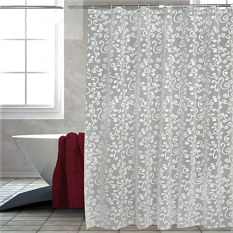 Peva Vanntett Muggfri Tykk Dusjgardin 180cm*180cm(70"*70") Toalett Badstripe Trykk 2025 - $22.99 –P3