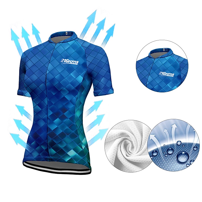 Damen Radtrikot Geometrisch Kurzarm Fahhrad Trikot Oberteil mit 3 Gesäßtaschen Mountainbike MTB Straßenradsport Schnelltrocknend Reflektierende Streifen Rückentasche Feuchtigkeitsableitend Sport Rot 2026 - $30.99 –P3