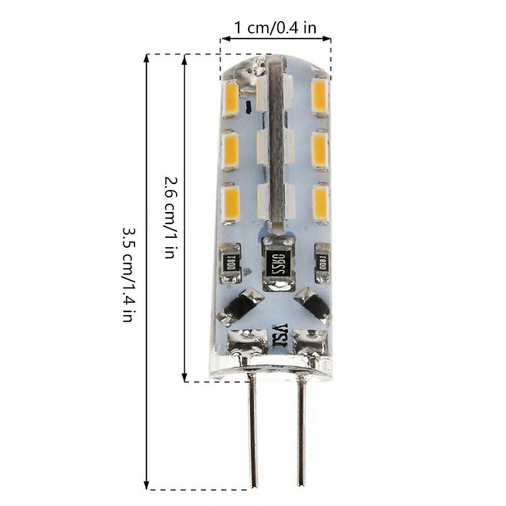 10 יחידות 1w g4 t3 נוף led jc נורת דו-פין 24 לדים 3014 smd 10w החלפת הלוגן 360 נברשת זווית קרן dc12v 2025 - $8.49 –P1