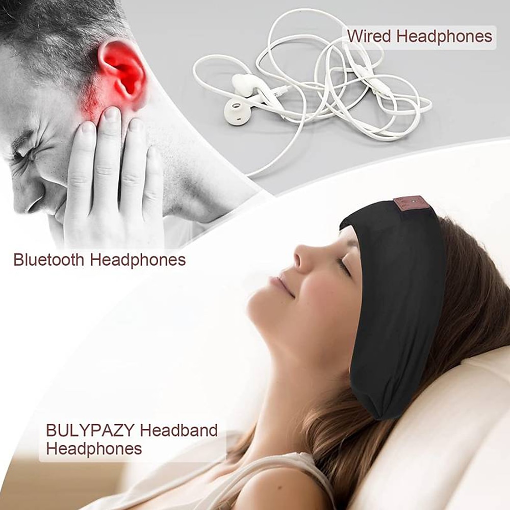 2025年 スリープヘッドフォン、Bluetoothヘッドバンドヘッドフォン HDスピーカーとマイク付き、横向き寝る人のために最適、通話、ジョギング、ヨガ、ワークアウトギフトアイデア - ユニセックス  コレクション – $22.99 –P6