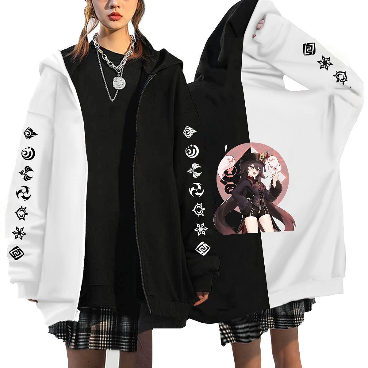 Impacto Genshin hutao Moletom Anime Desenho Anime Clássico Estilo de rua Para Casal Homens Mulheres Adulto Hot Stamping de 2025 por $34.99 –P2