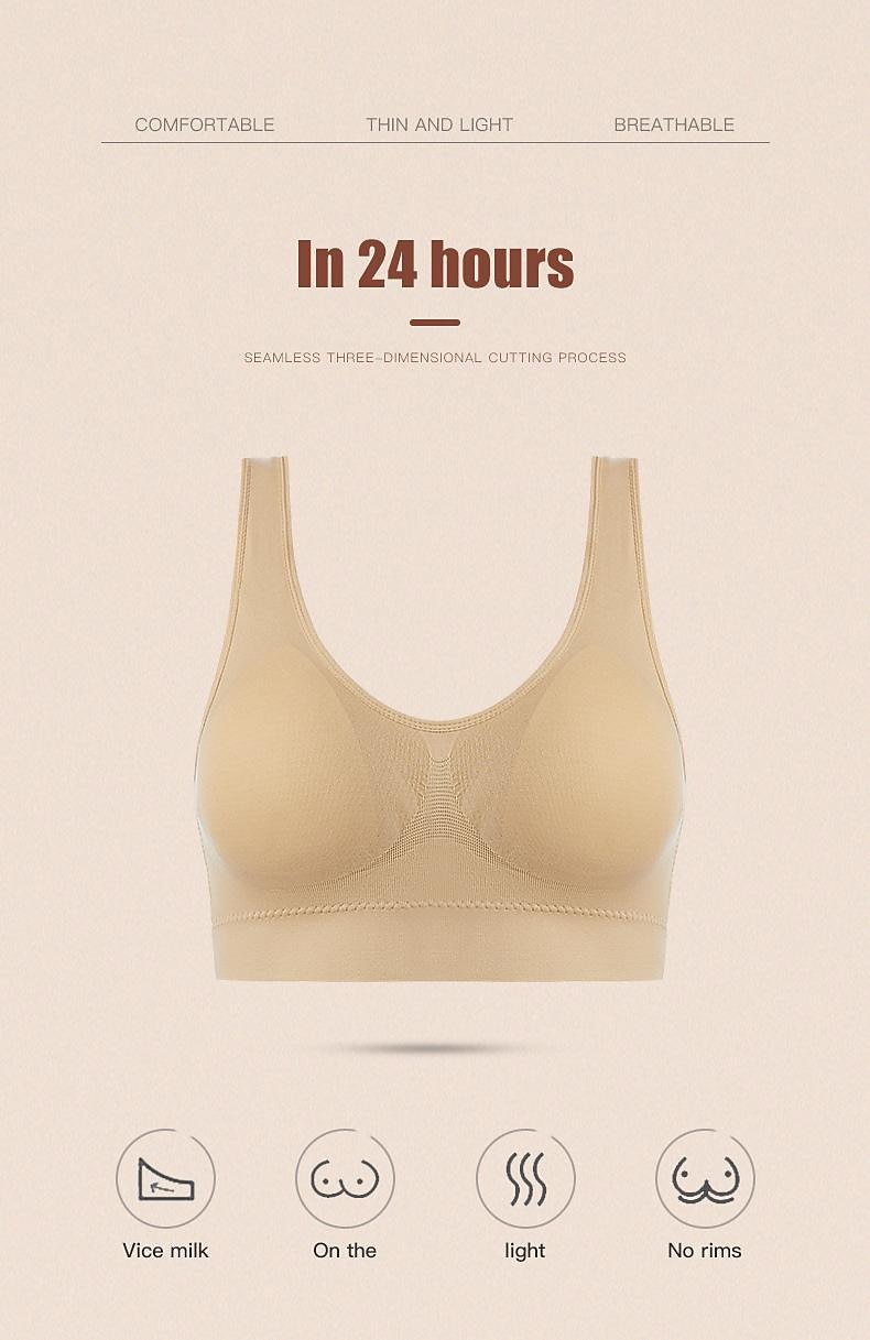 roupa íntima feminina plus size profundo u confortável beleza costas colete de ioga com almofadas sem anel de aço sutiã esportivo à prova de choque roupas para casa de 2025 por $9.49 –P17