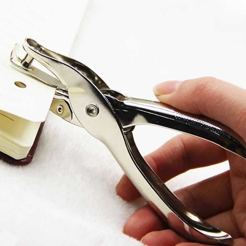 1 Pc Metal 6mm Pore Diameter Punch Pliers Single Hole Puncher Hand Paper  Scrapbooking Punches 1-8 Pages Paper Hole Puncher