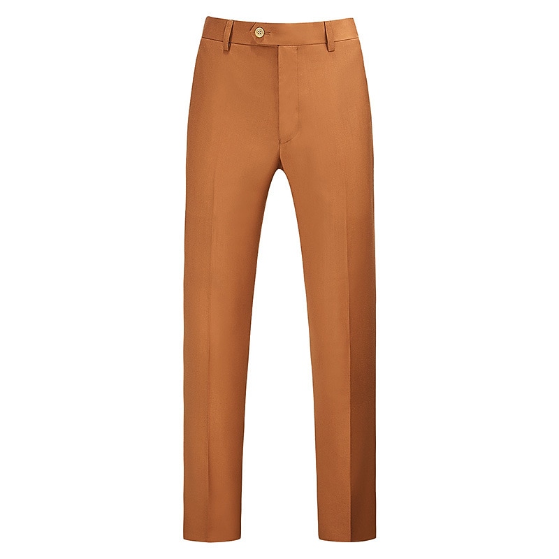 Pánské Oblekové Kalhoty Kalhoty chinos Kapsy Bez vzoru Prodyšné Venkovní Svatební Obchod Ležérní Retro Klasické kurkuma Černá Elastické 2025 - $38.99 –P16