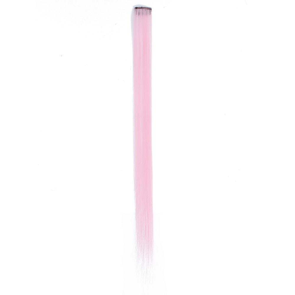 Colored Party Highlights Clip in Hair Extensions for Girls 20 inches Multi-colors Straight Hair Synthetic Hairpieces In The Party 2025 - $6.99 –P10