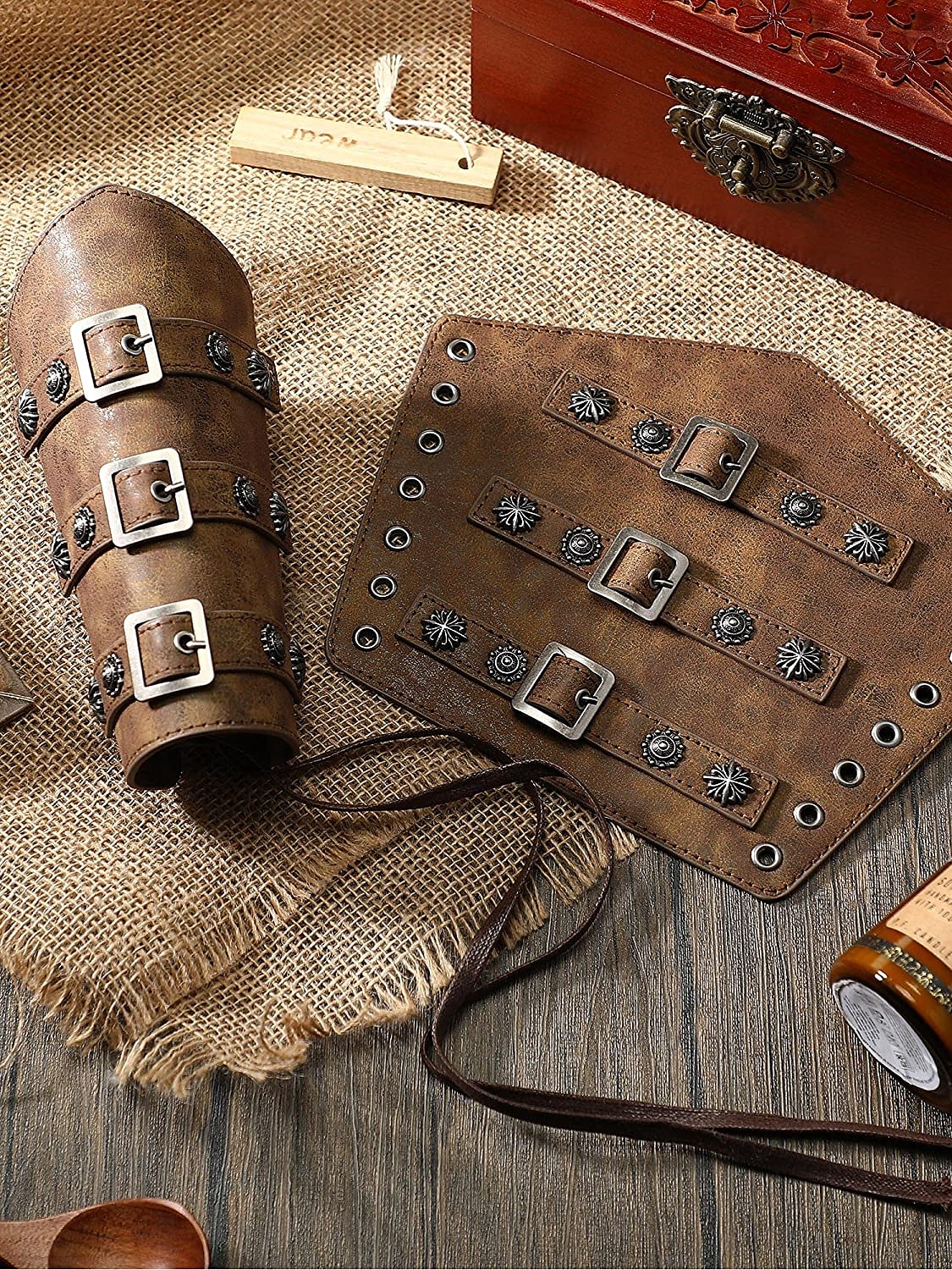 Punk și gotic Medieval Steampunk Arme si Armuri Mascaradă Brățară Ren Faire Cavaler Doctorul ciumei Viching TIR cu arcul Bărbați Viching Carnaval Mascaradă Petrecere Adulți Επικαρπίδα 2025 - $16.49 -P2