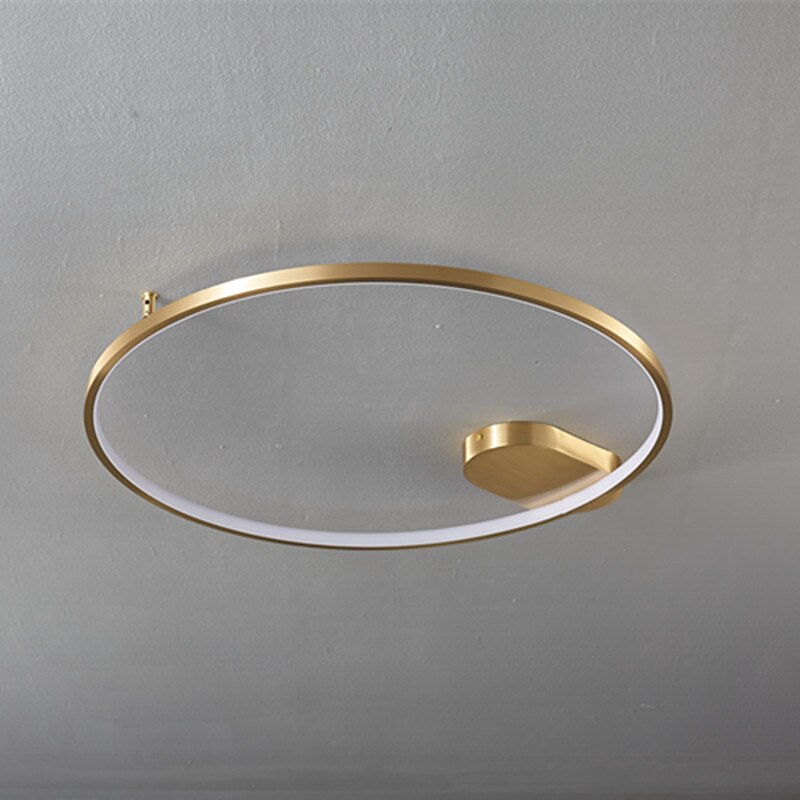 40 cm tre colori dimmerabile plafoniera da incasso plafoniera a led in rame plafoniera moderna rotonda plafoniera paralume in acrilico lampada da soffitto per soggiorno corridoio del 2025 a $237.59 –P6