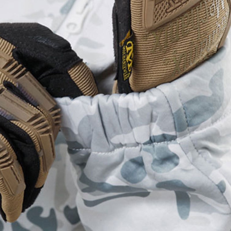 Herren Militärische taktische Jacke Wanderfleecejacke Winter Draussen Thermowarm Fleece-Futter Wasserdicht Winddicht Oberbekleidung Windjacke Trenchcoat Weiß Tarnung 2025 - $99.99 –P6