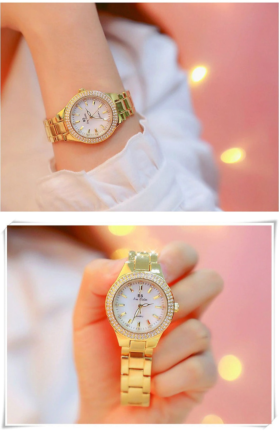 Quartz Ladies Wrist Watches Gift for women Dress Gold Crystal Diamond Watches Analog Quartz Luxury Stainless Steel Silver Clock 2026 - $33.39 –P9